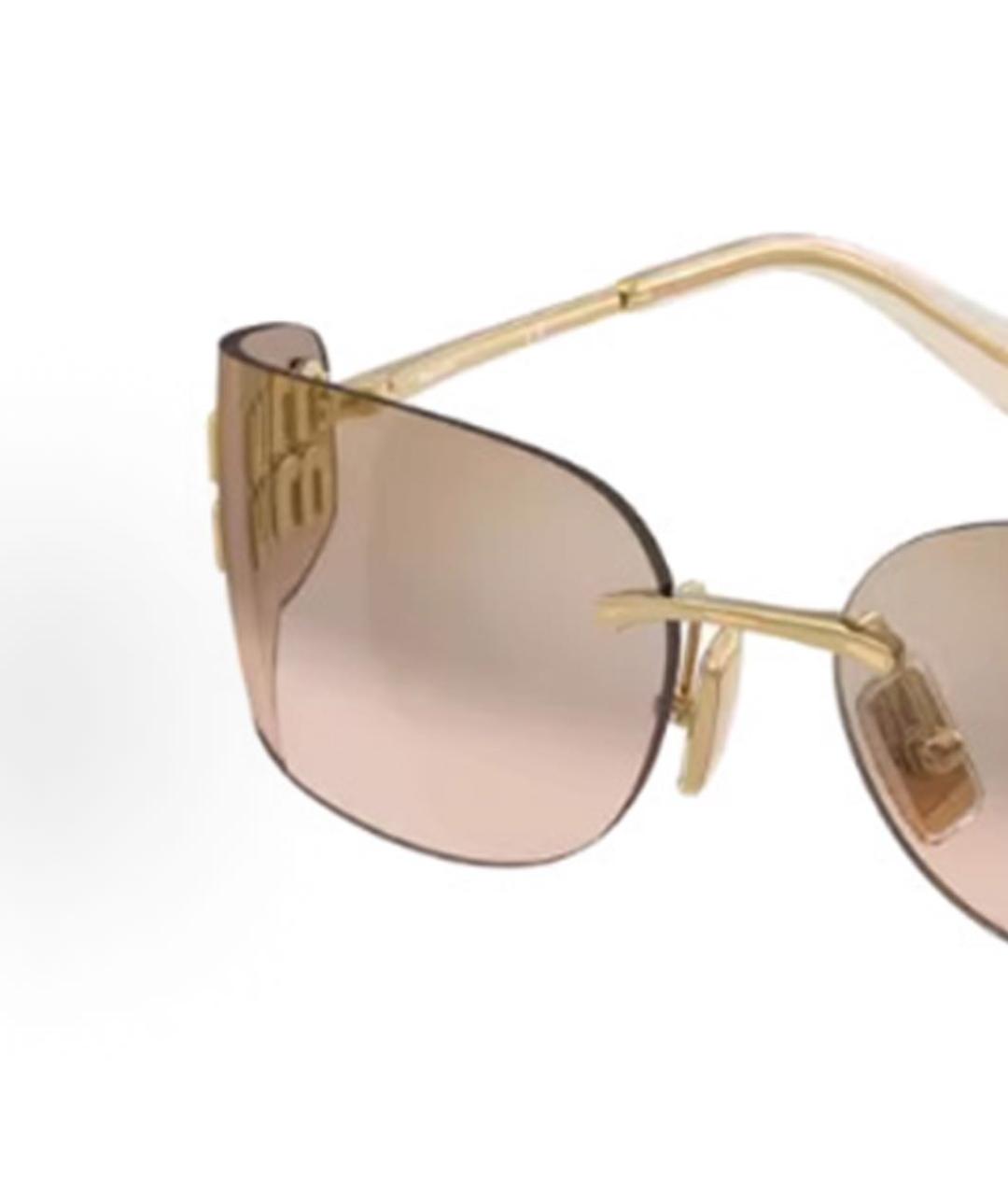 MIU MIU Бежевые солнцезащитные очки, фото 2