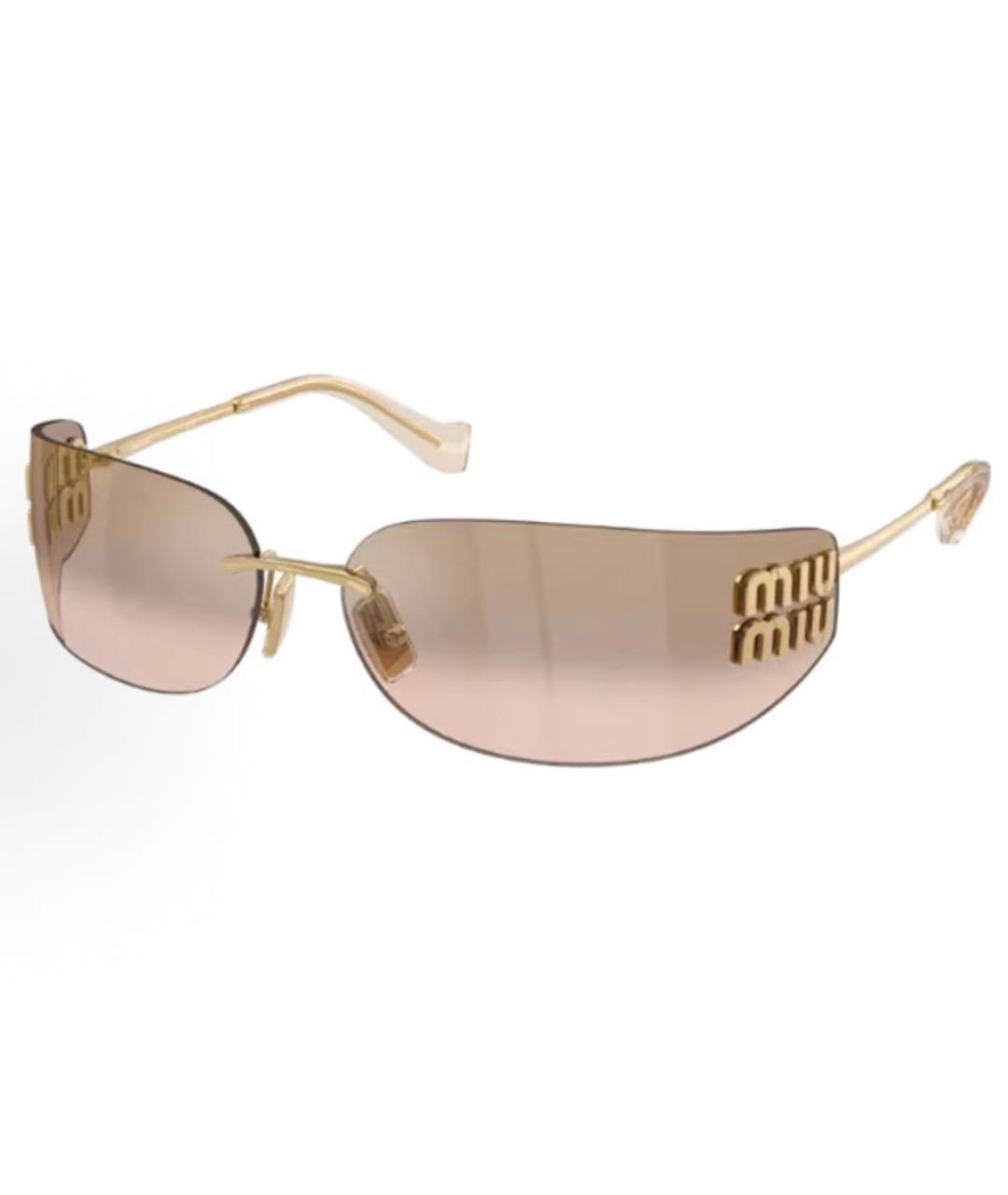MIU MIU Бежевые солнцезащитные очки, фото 6