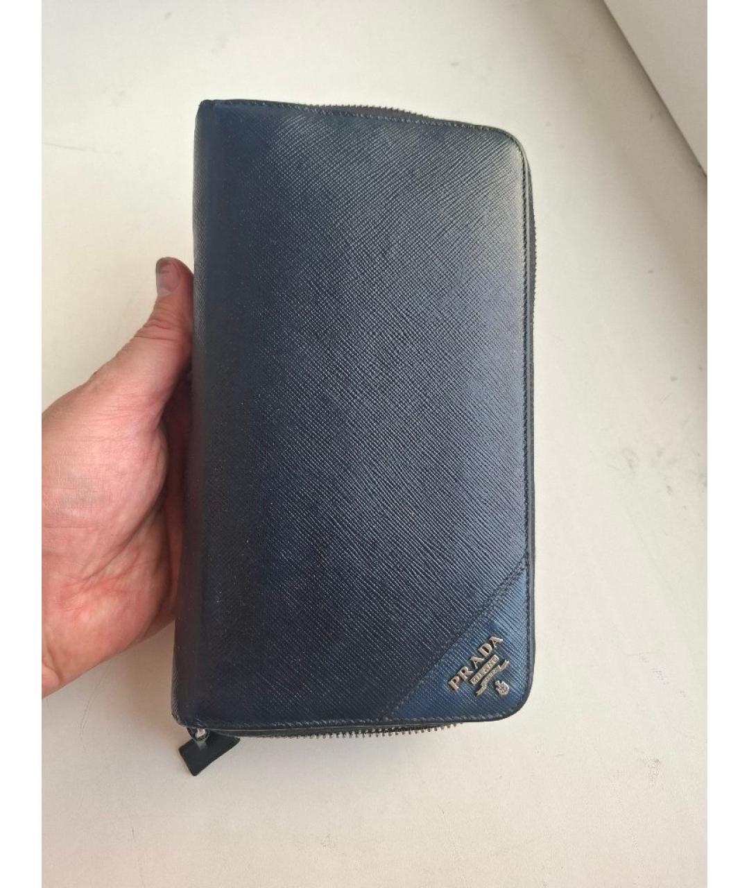 PRADA Синий кожаный кошелек, фото 5