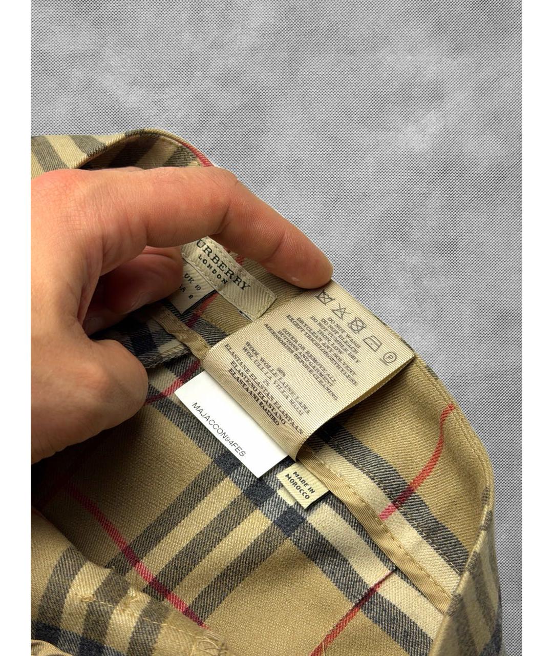 BURBERRY Коричневые шерстяные бриджи, фото 7