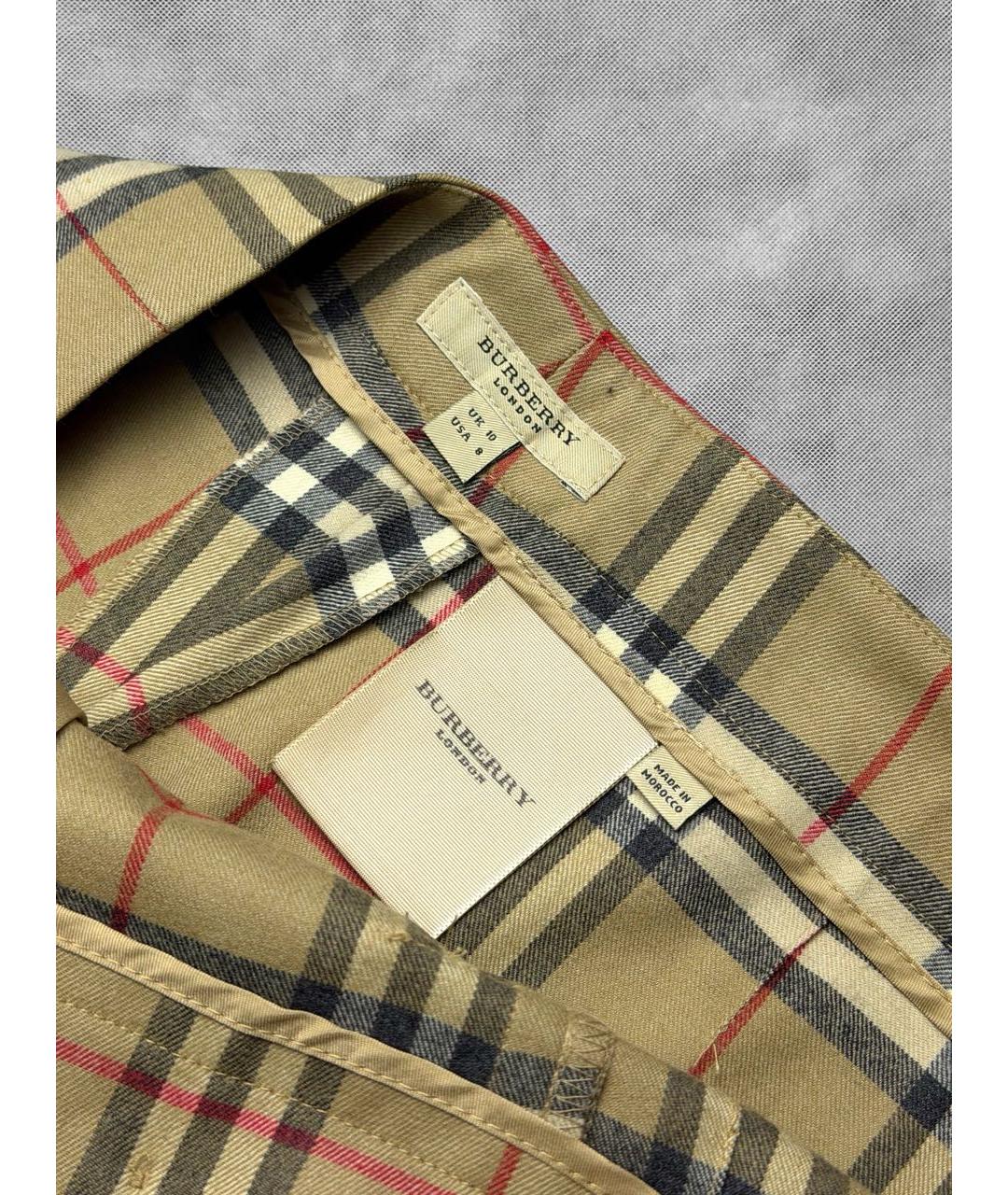BURBERRY Коричневые шерстяные бриджи, фото 3
