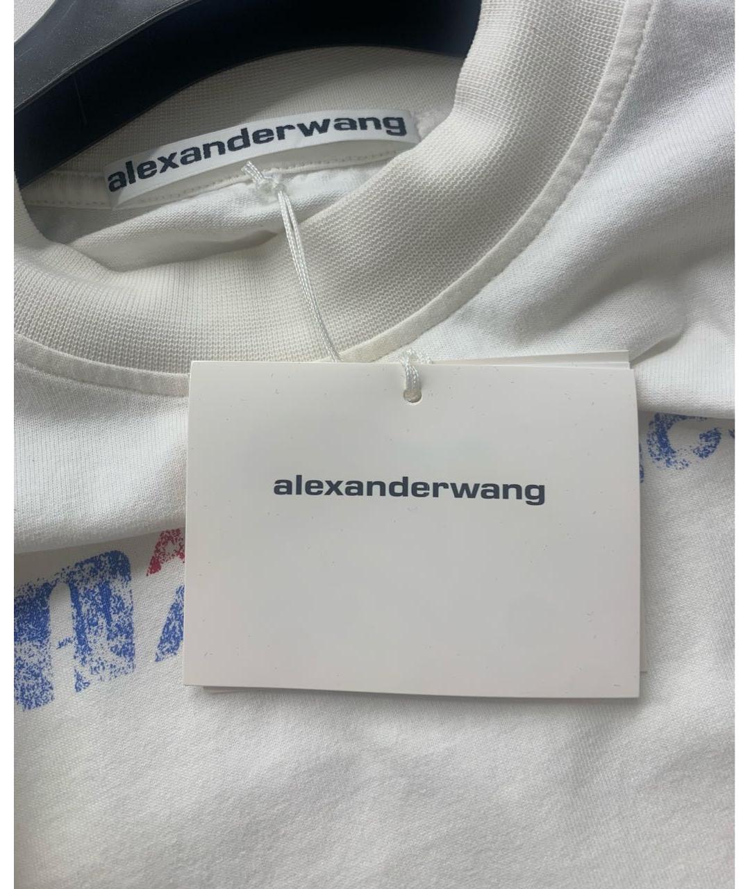 ALEXANDER WANG Белая хлопковая футболка, фото 3