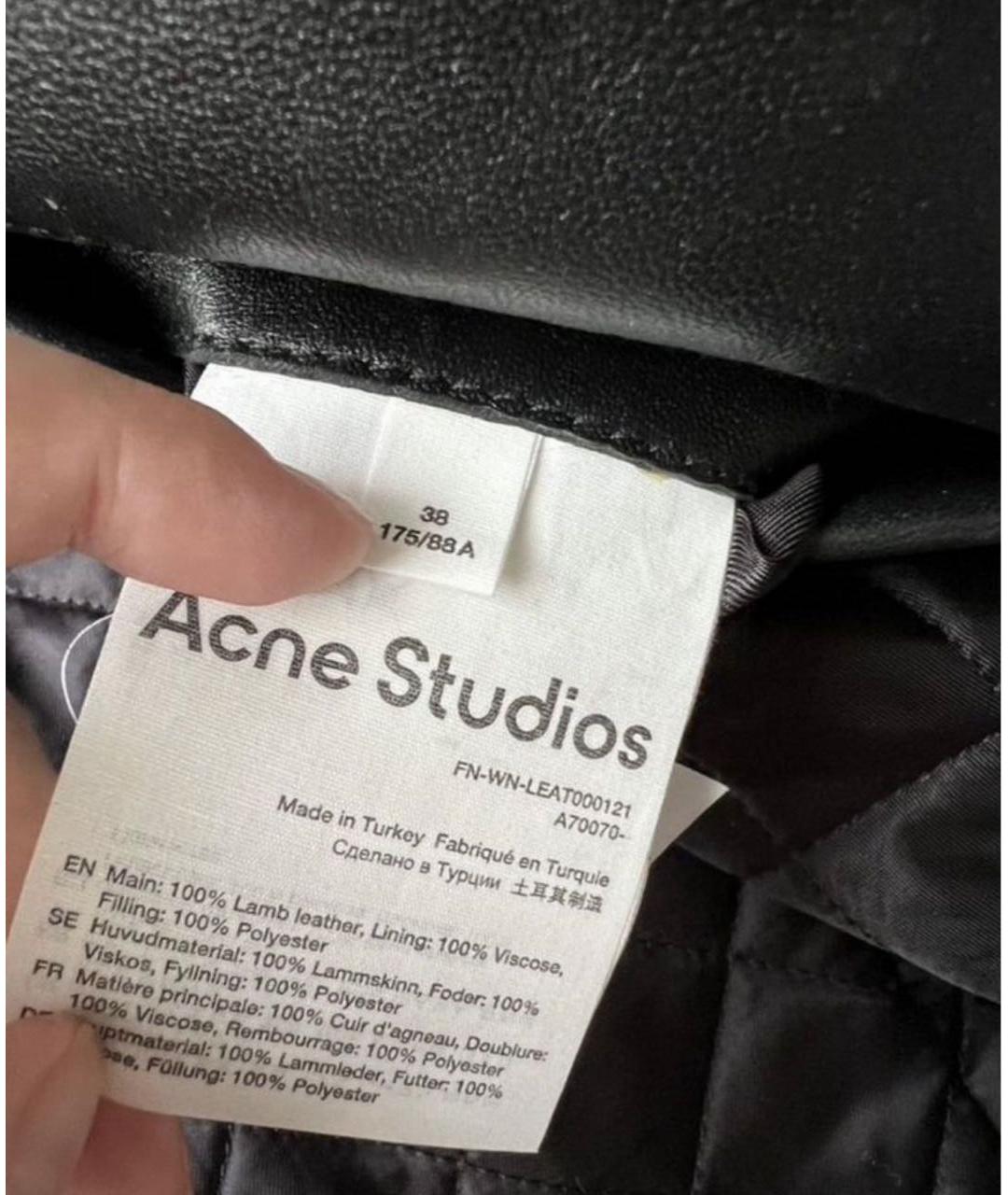 ACNE STUDIOS Черная кожаная куртка, фото 8