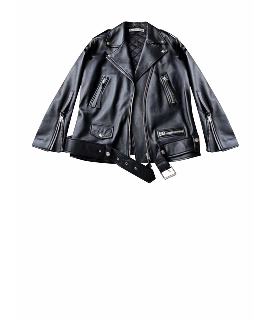 ACNE STUDIOS Черная кожаная куртка, фото 1