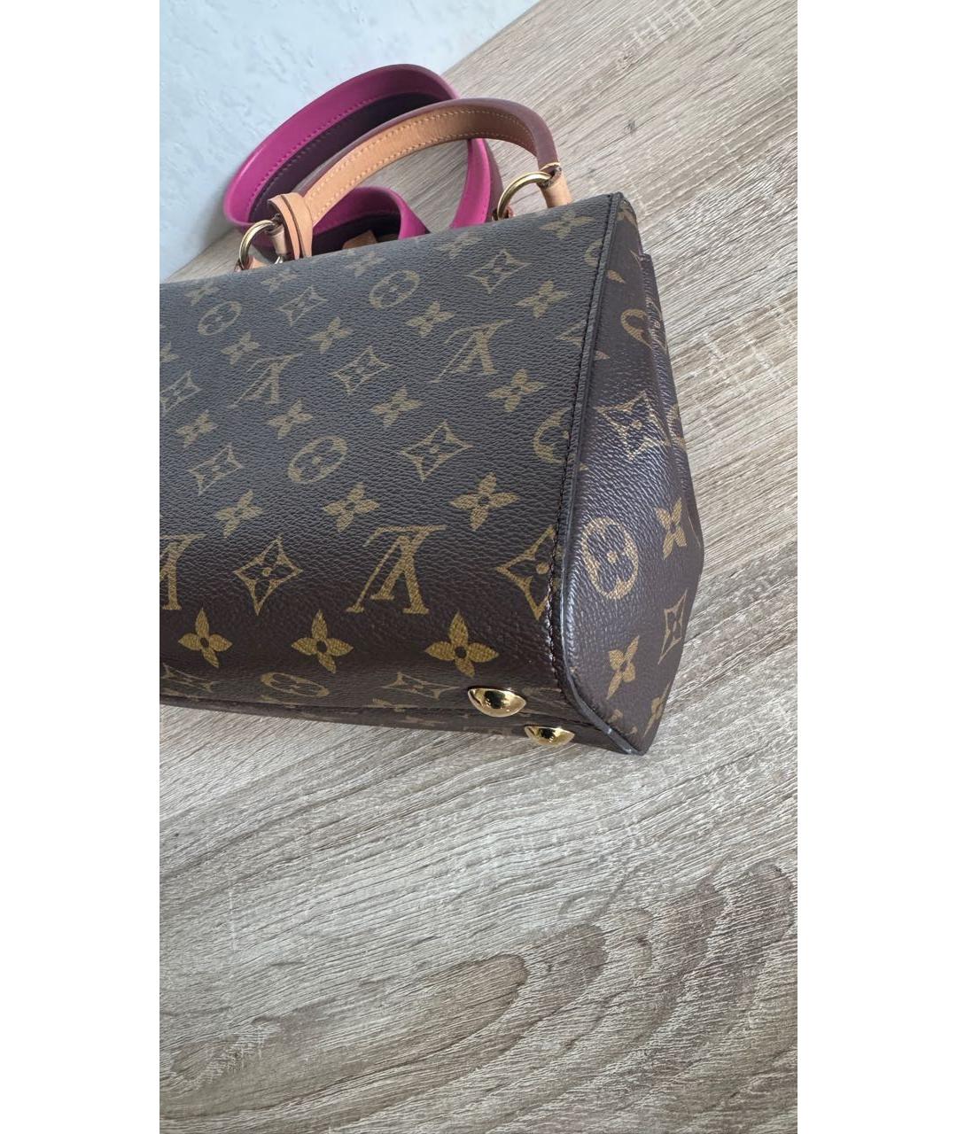 LOUIS VUITTON Коричневая сумка с короткими ручками, фото 5