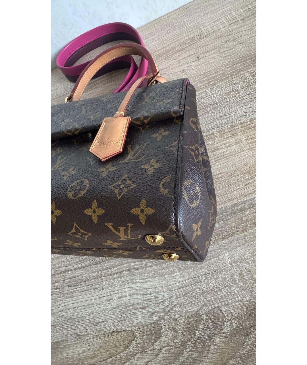 LOUIS VUITTON Коричневая сумка с короткими ручками, фото 4