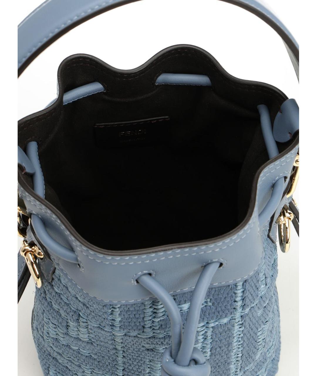 FENDI Синяя тканевая сумка через плечо, фото 4