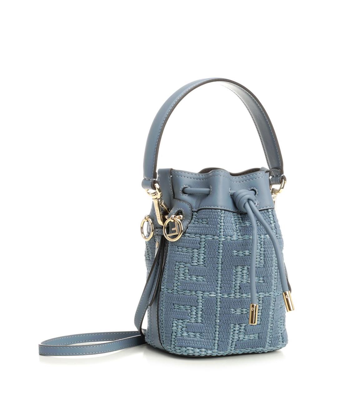 FENDI Синяя тканевая сумка через плечо, фото 2