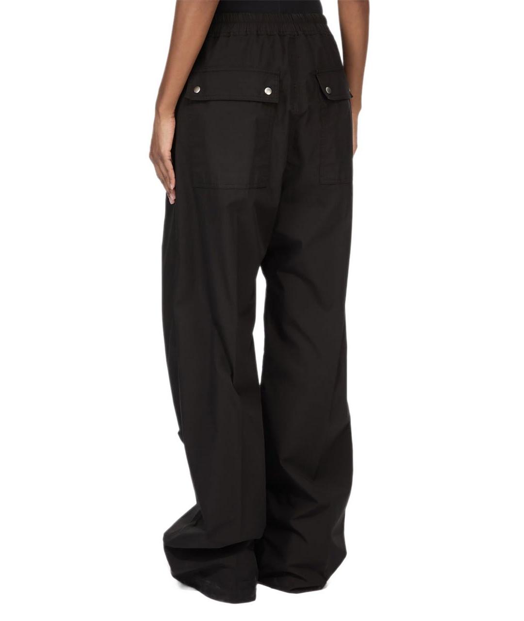 RICK OWENS DRKSHDW Черные хлопковые прямые брюки, фото 2