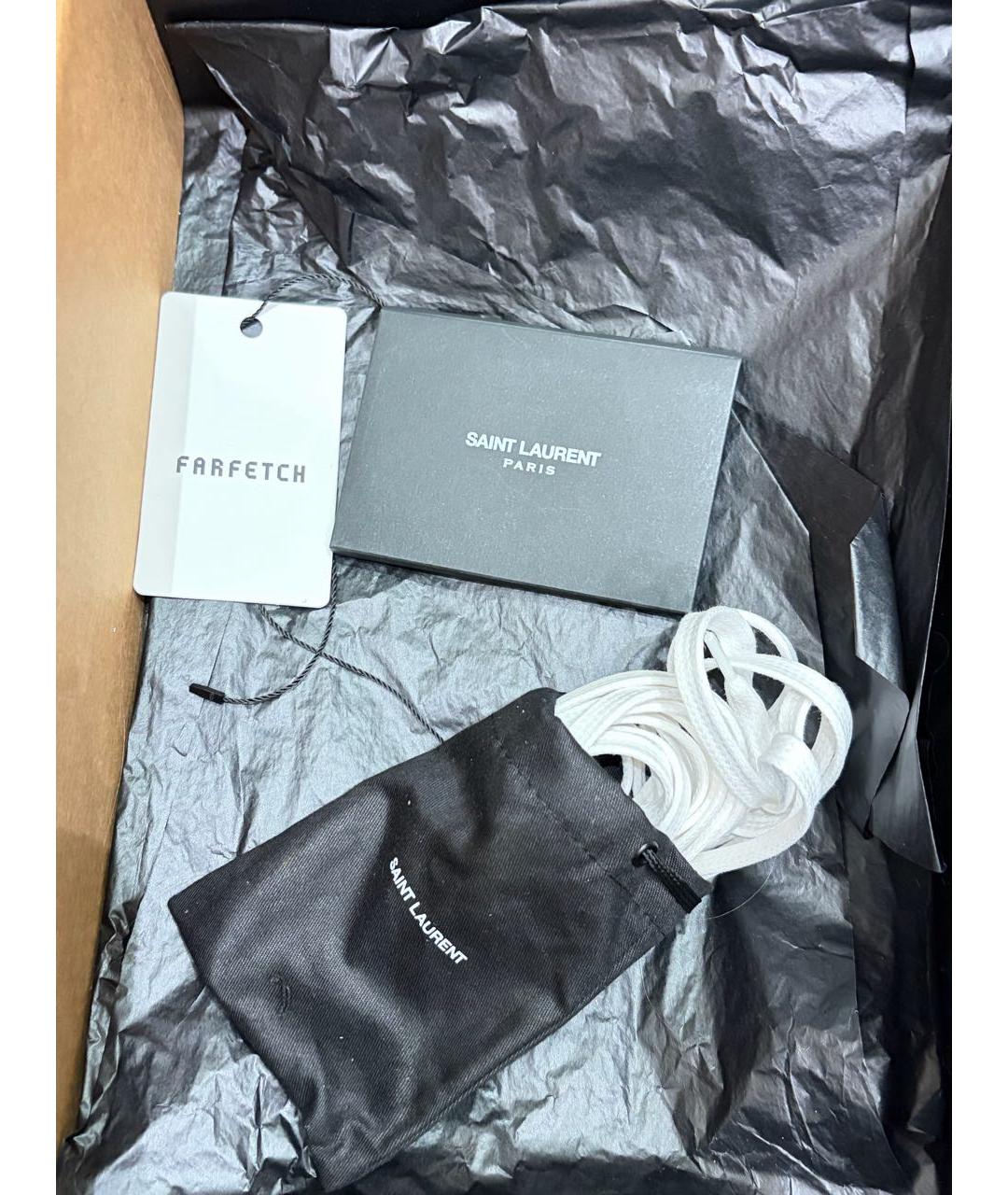 SAINT LAURENT Белые кожаные кеды, фото 7