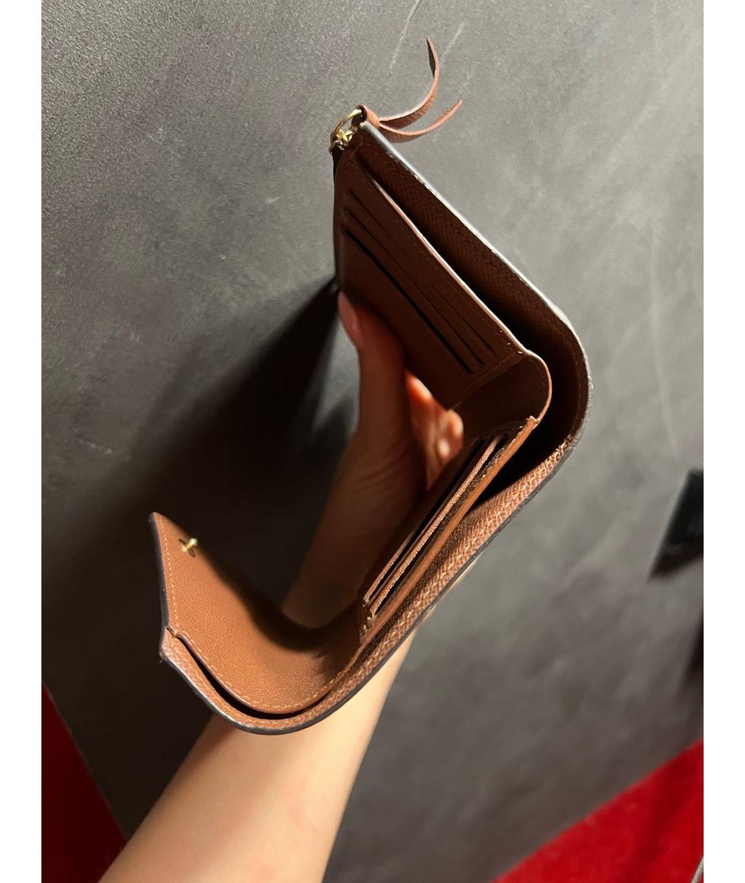 LOUIS VUITTON Коричневый кошелек, фото 5