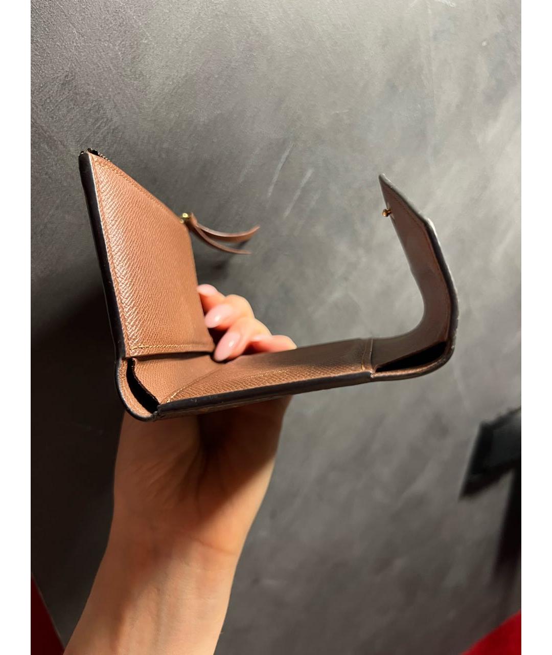 LOUIS VUITTON Коричневый кошелек, фото 4
