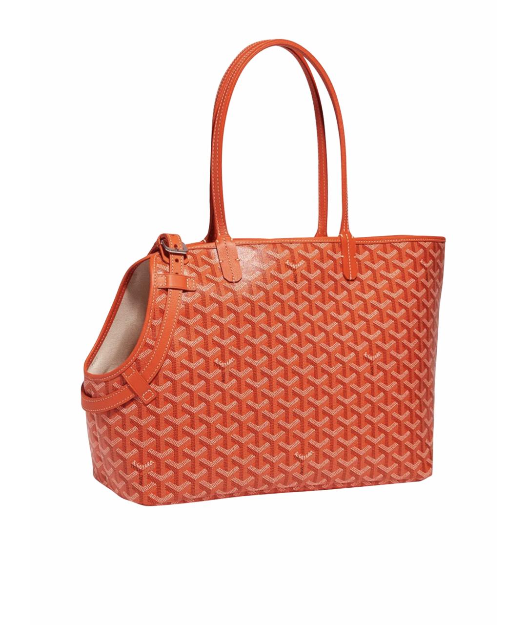 GOYARD Оранжевая кожаная сумка через плечо, фото 1
