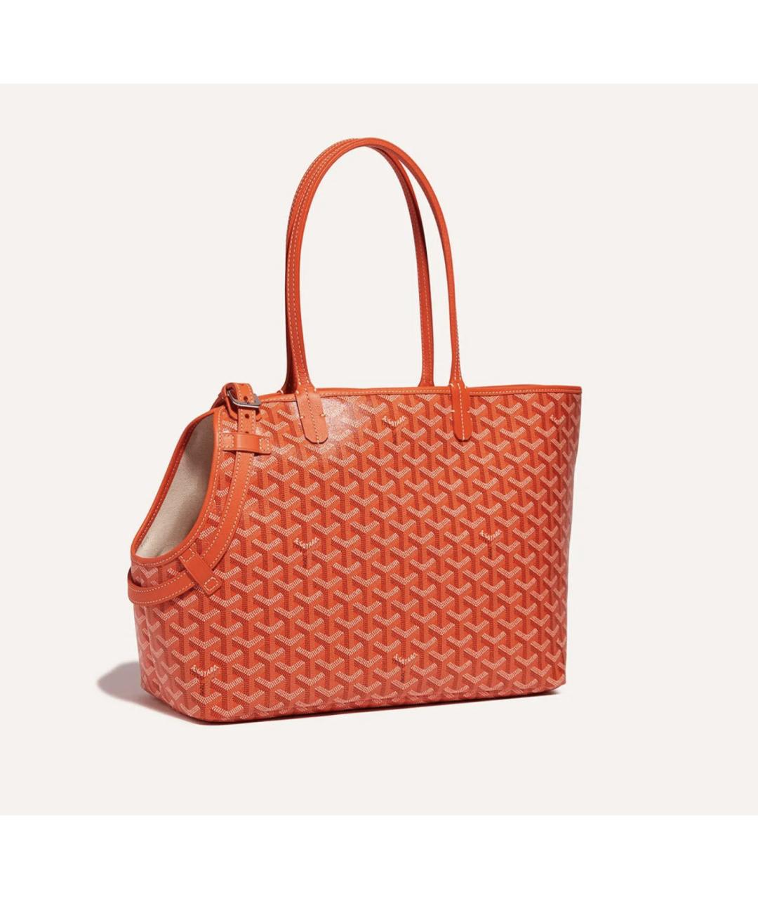 GOYARD Оранжевая кожаная сумка через плечо, фото 3