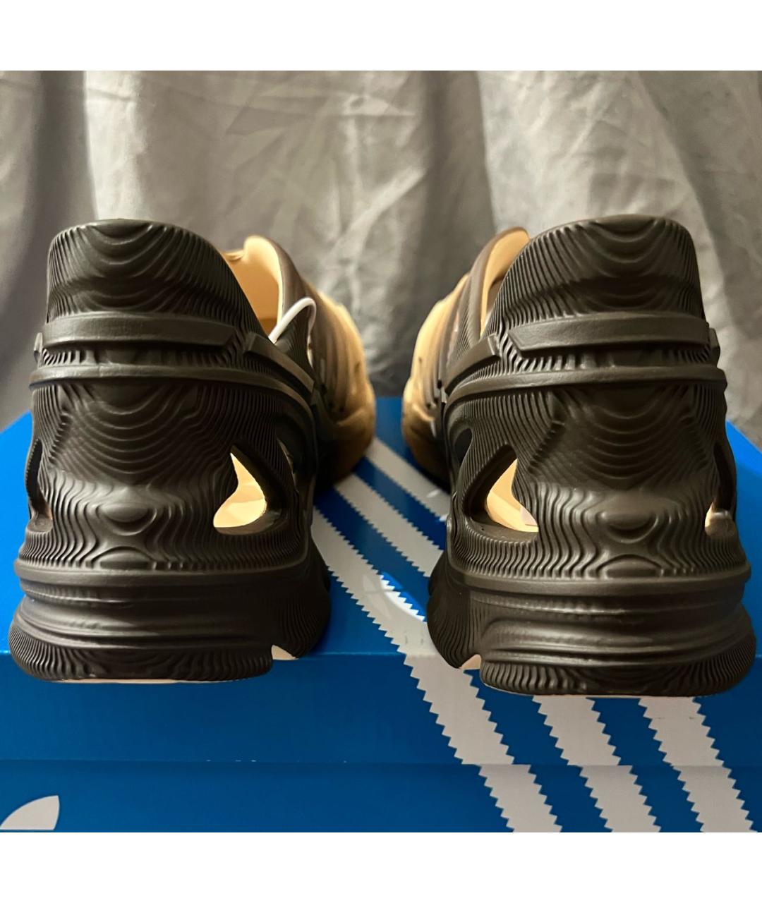 ADIDAS Бежевые резиновые шлепанцы, фото 4