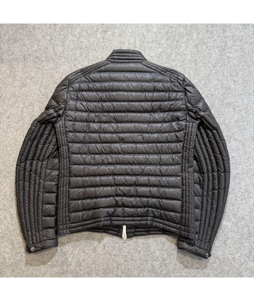MONCLER Черный полиэстеровый пуховик, фото 2