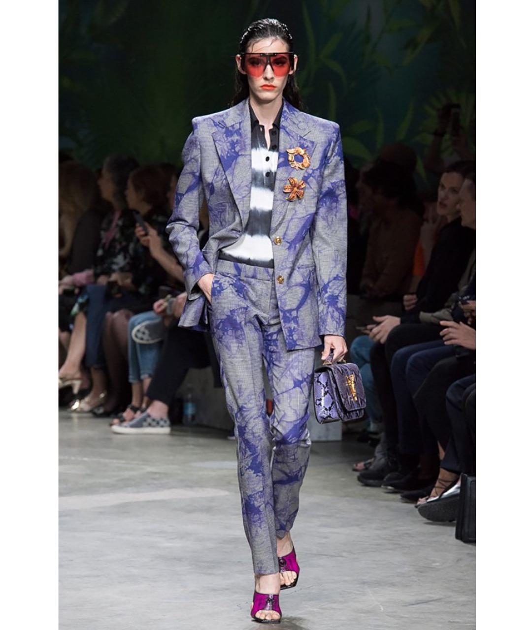 VERSACE Шерстяные прямые брюки, фото 6