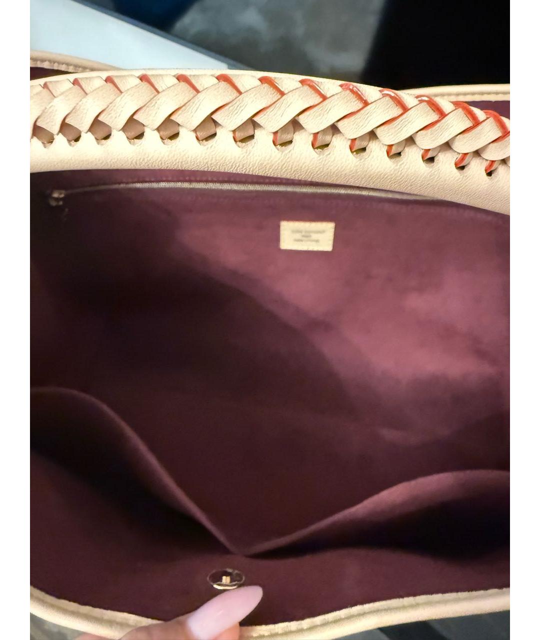 LOUIS VUITTON Коричневая кожаная сумка тоут, фото 5