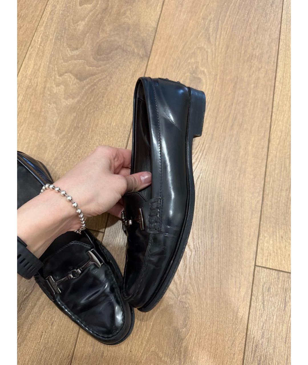 TOD'S Черные кожаные лоферы, фото 7