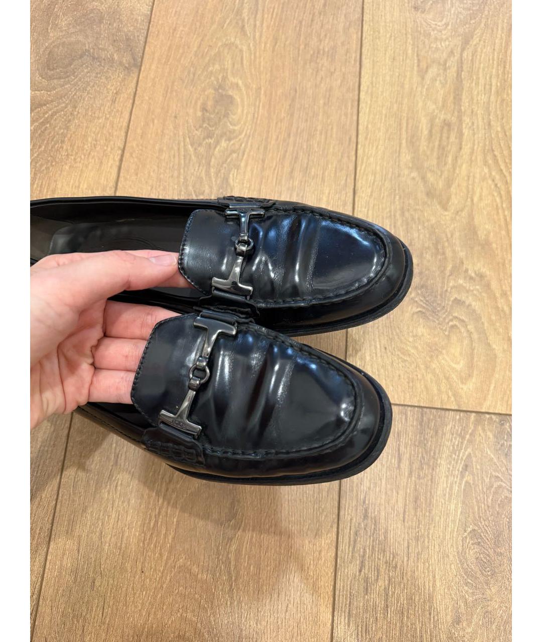 TOD'S Черные кожаные лоферы, фото 6