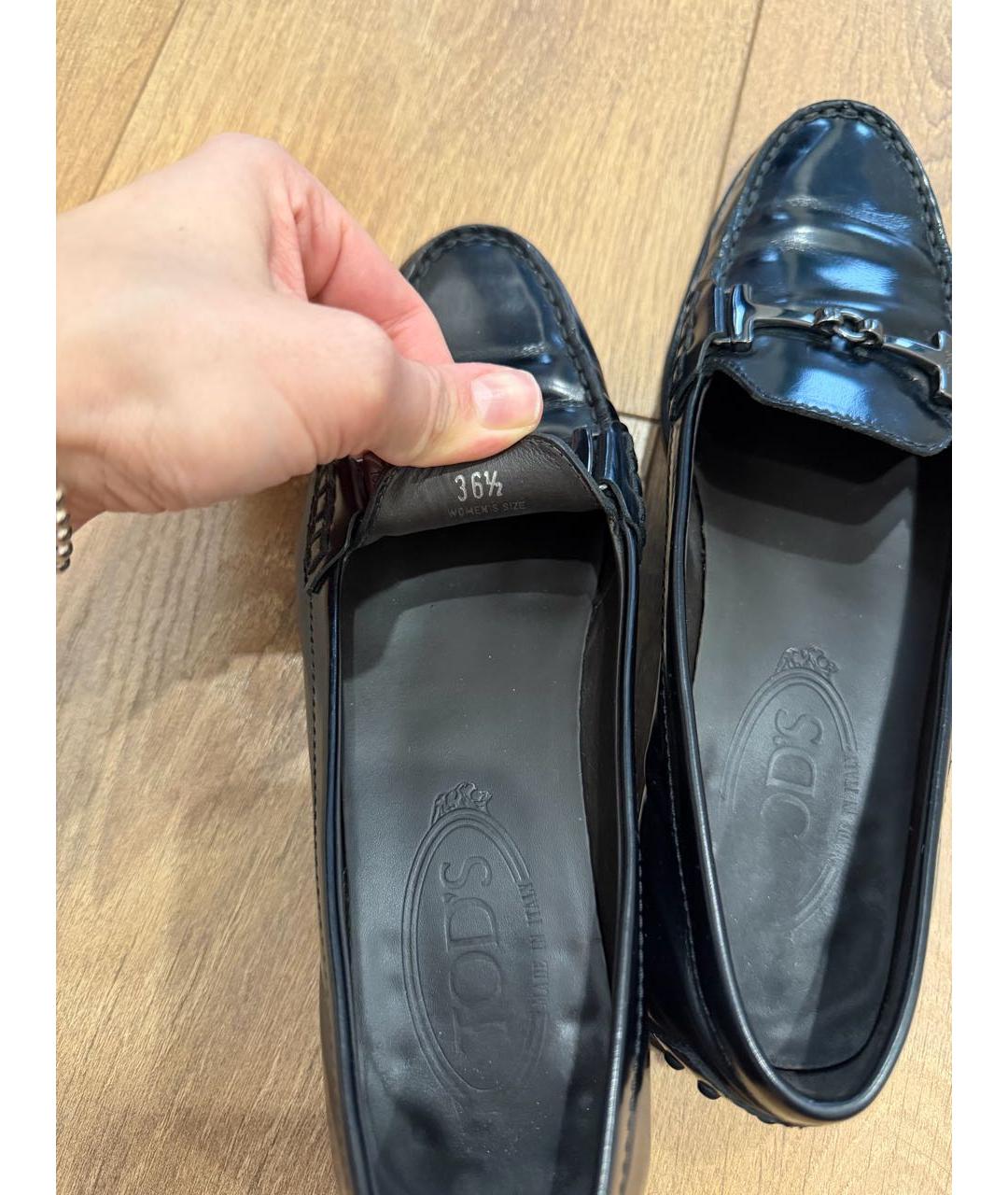 TOD'S Черные кожаные лоферы, фото 5