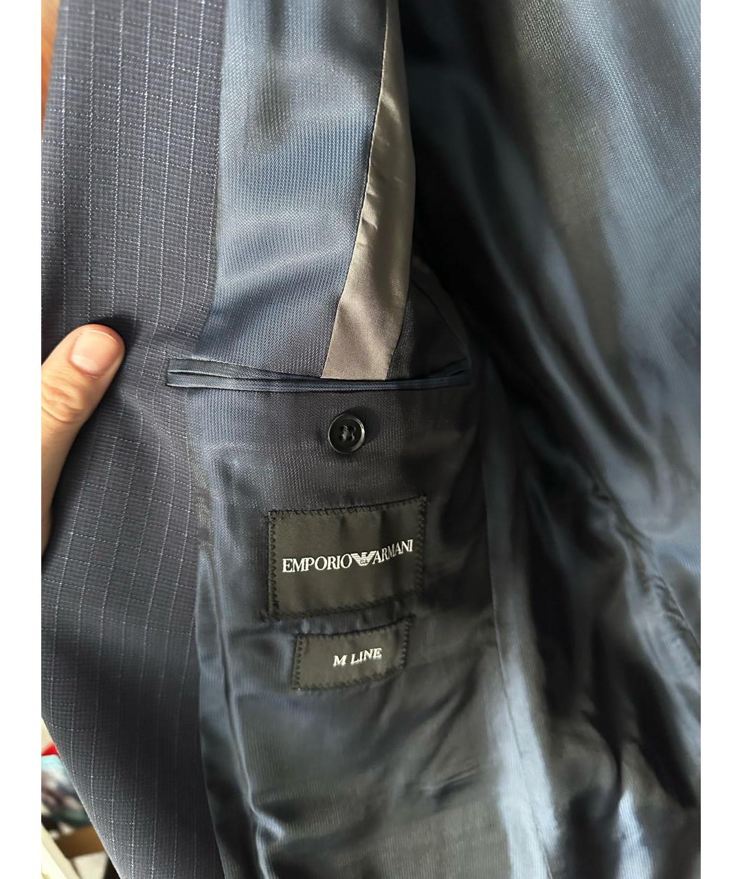 EMPORIO ARMANI Темно-синий повседневный костюм, фото 2