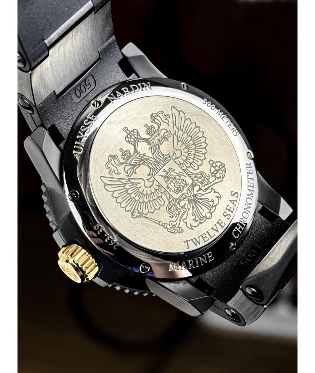 Ulysse Nardin Черные металлические часы, фото 2