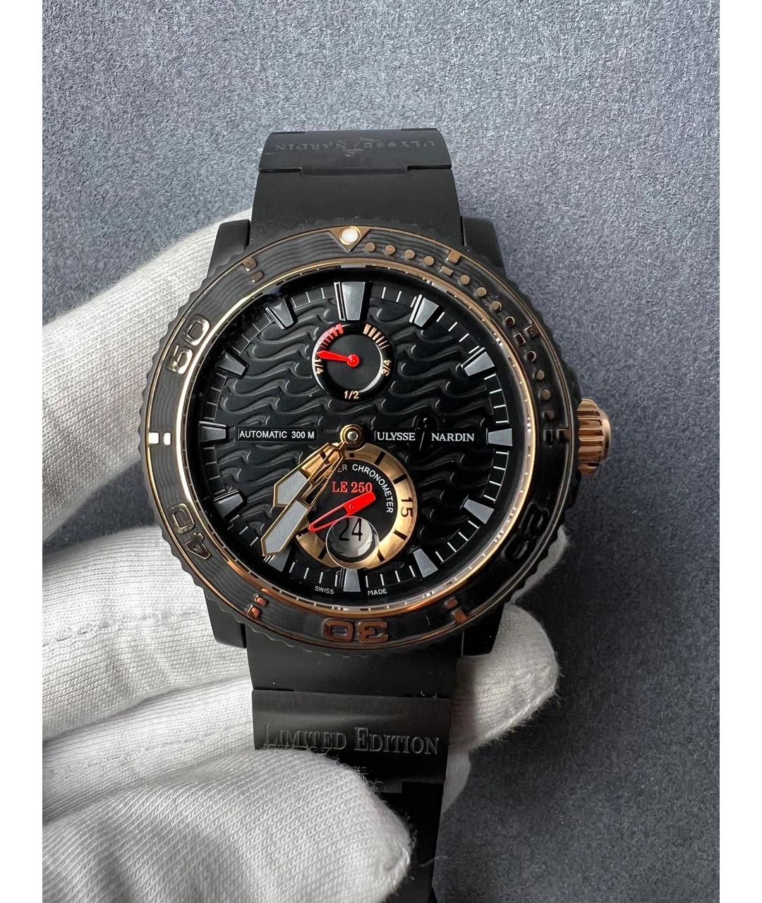 Ulysse Nardin Черные металлические часы, фото 3