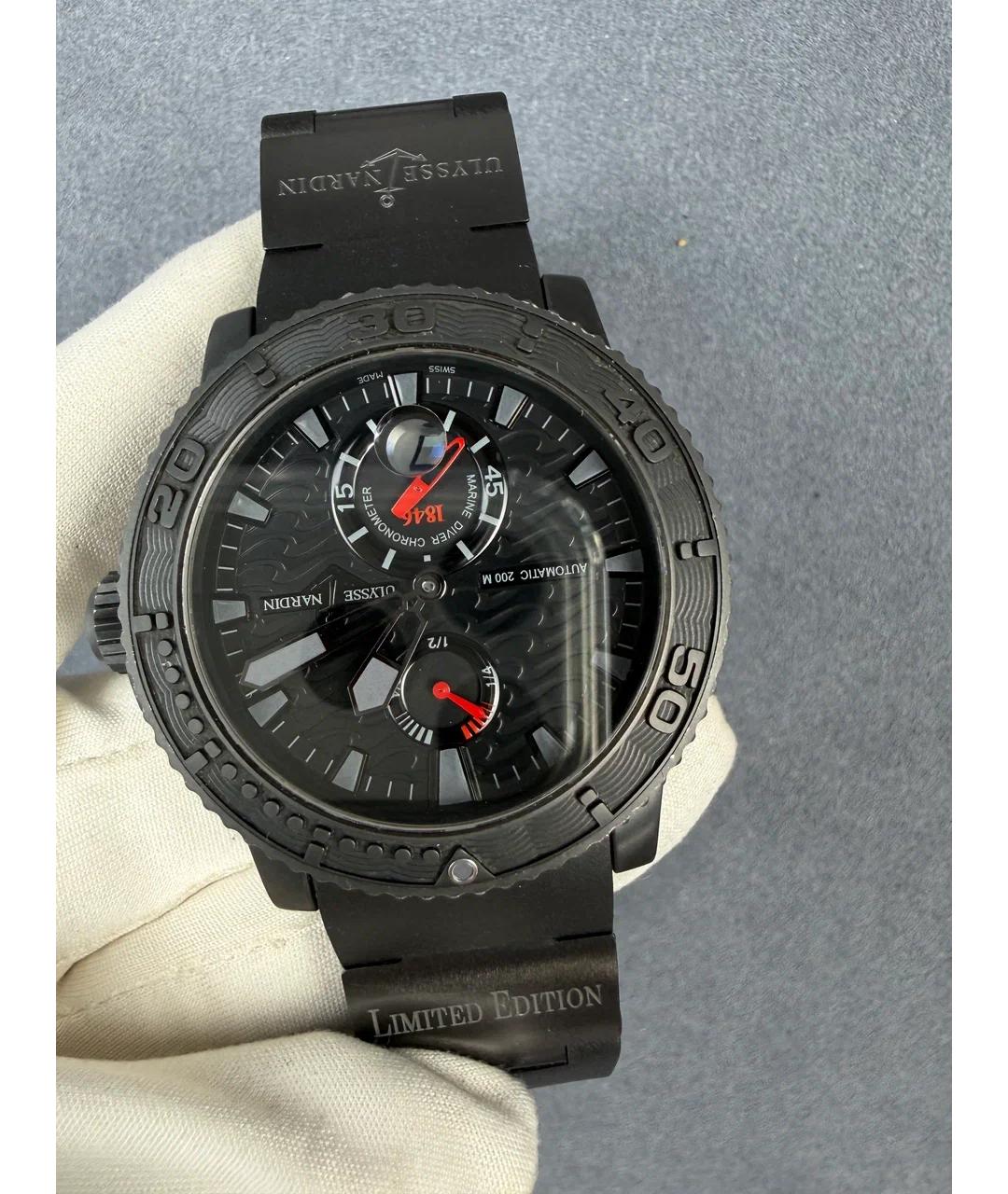 Ulysse Nardin Черные металлические часы, фото 2