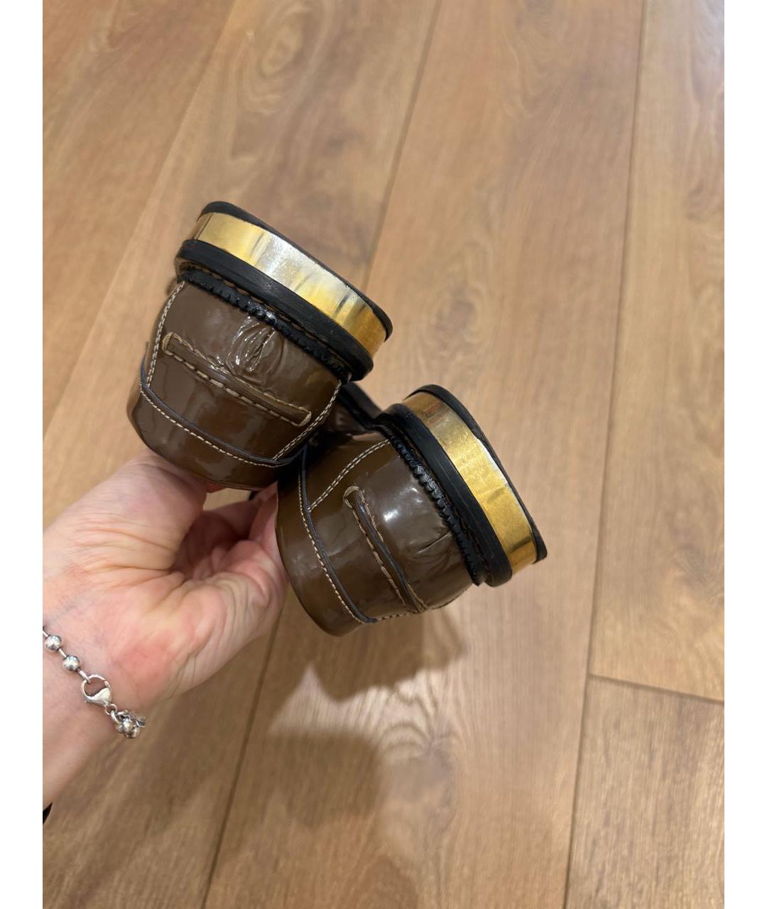 DOLCE&GABBANA Коричневые лоферы из лакированной кожи, фото 4