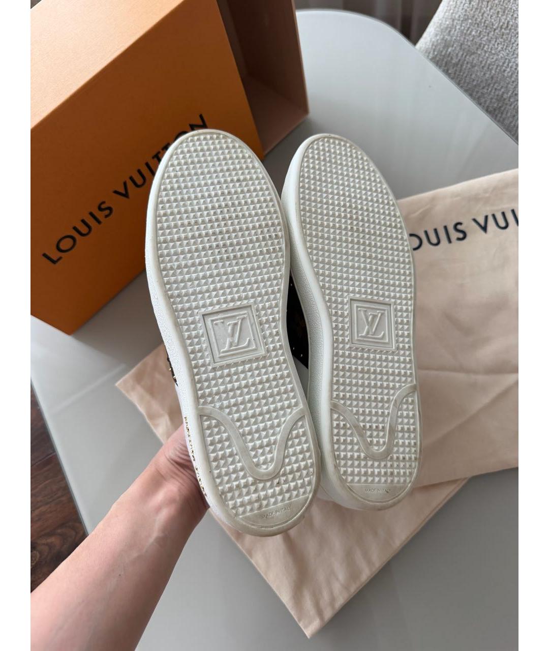 LOUIS VUITTON Белые кожаные кеды, фото 8