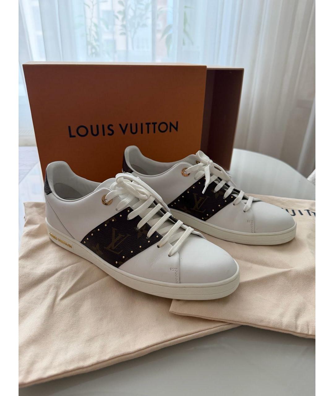 LOUIS VUITTON Белые кожаные кеды, фото 5