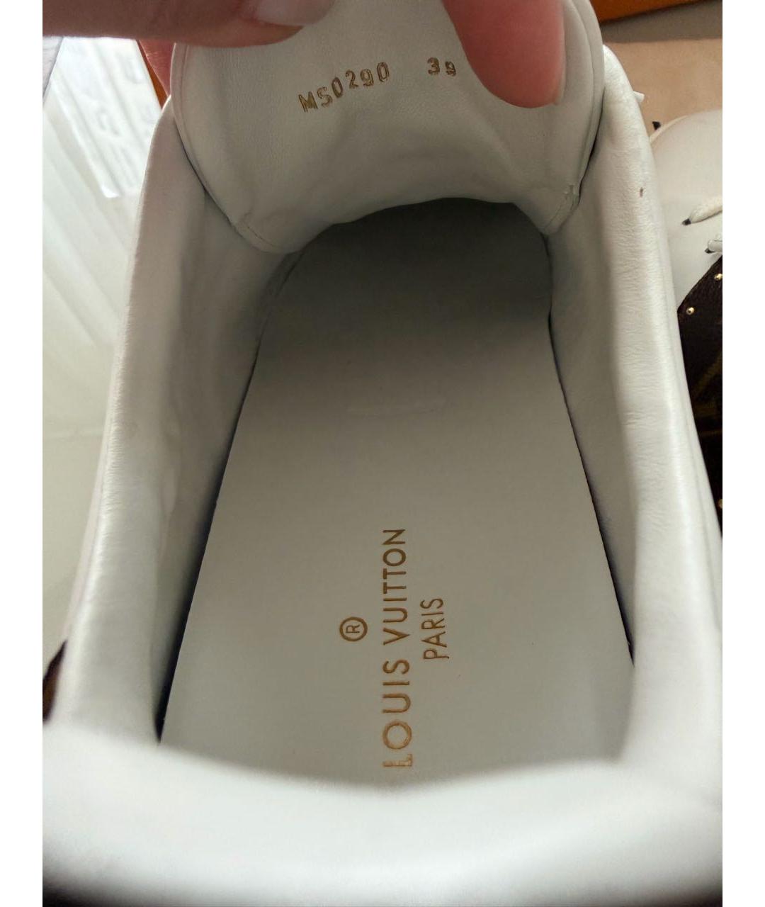 LOUIS VUITTON Белые кожаные кеды, фото 7
