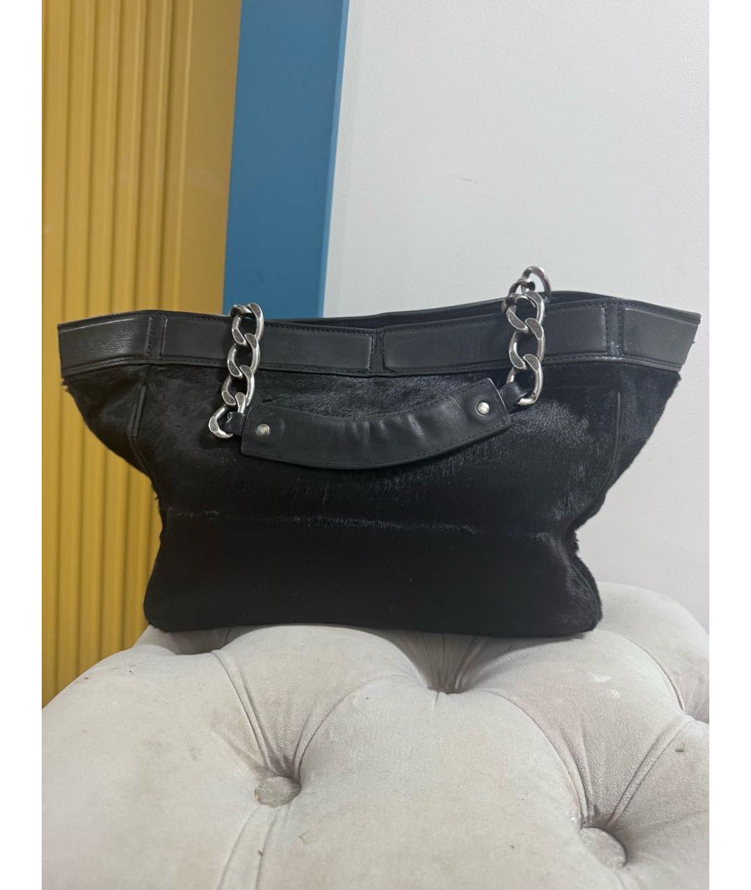 CHANEL Черная кожаная сумка тоут, фото 3