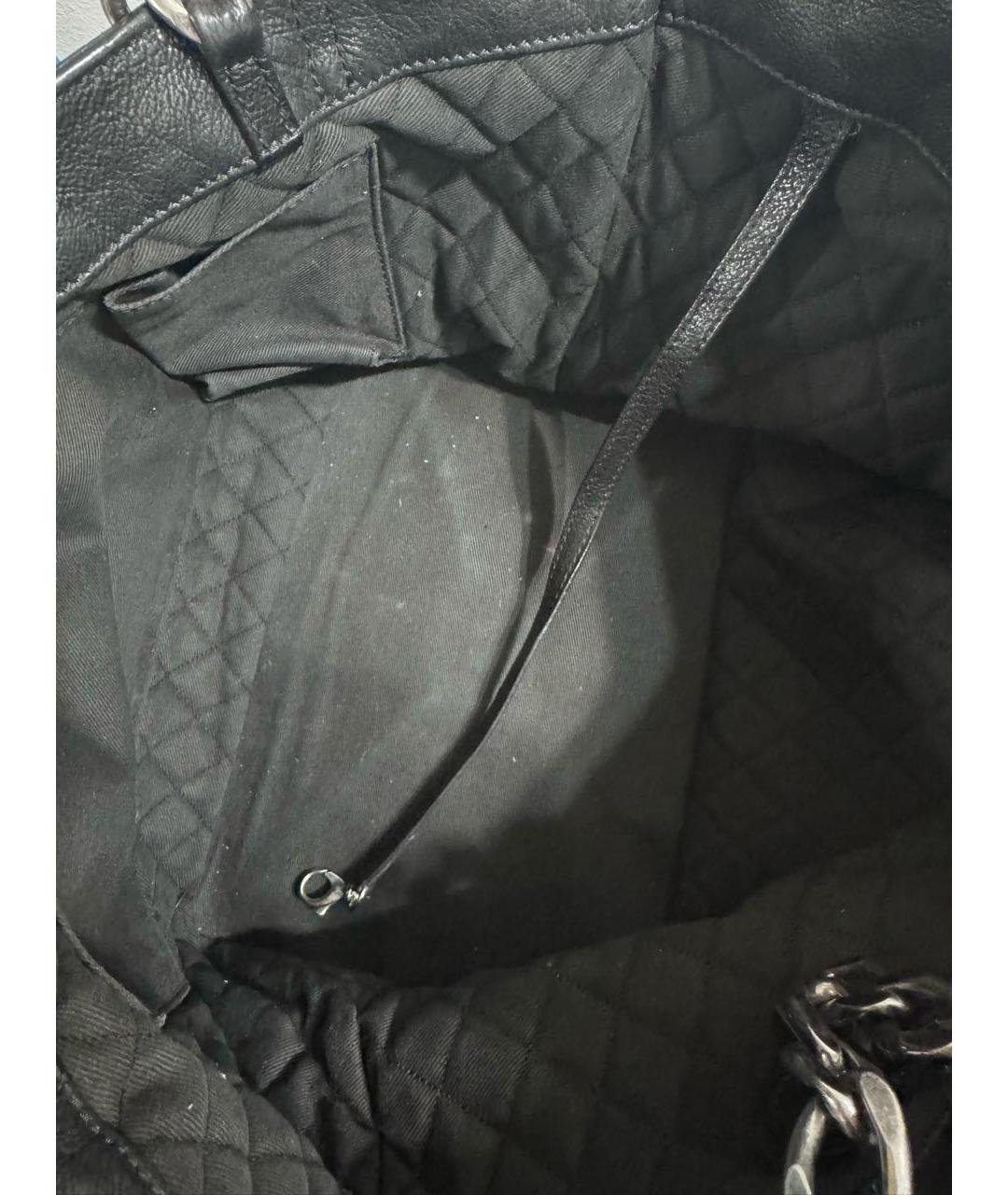 CHANEL Черная кожаная сумка тоут, фото 4