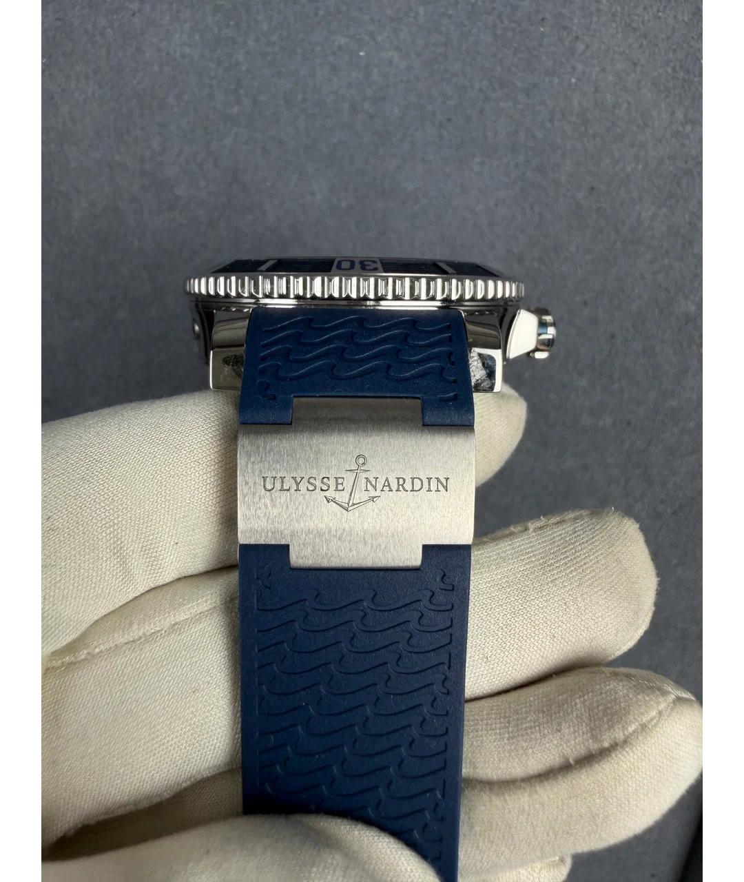 Ulysse Nardin Синие металлические часы, фото 4