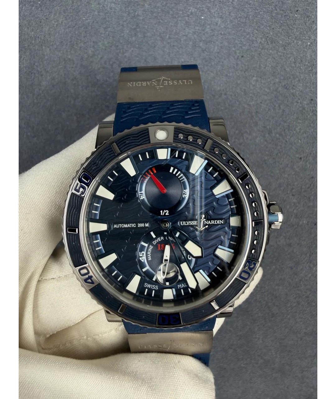 Ulysse Nardin Синие металлические часы, фото 2