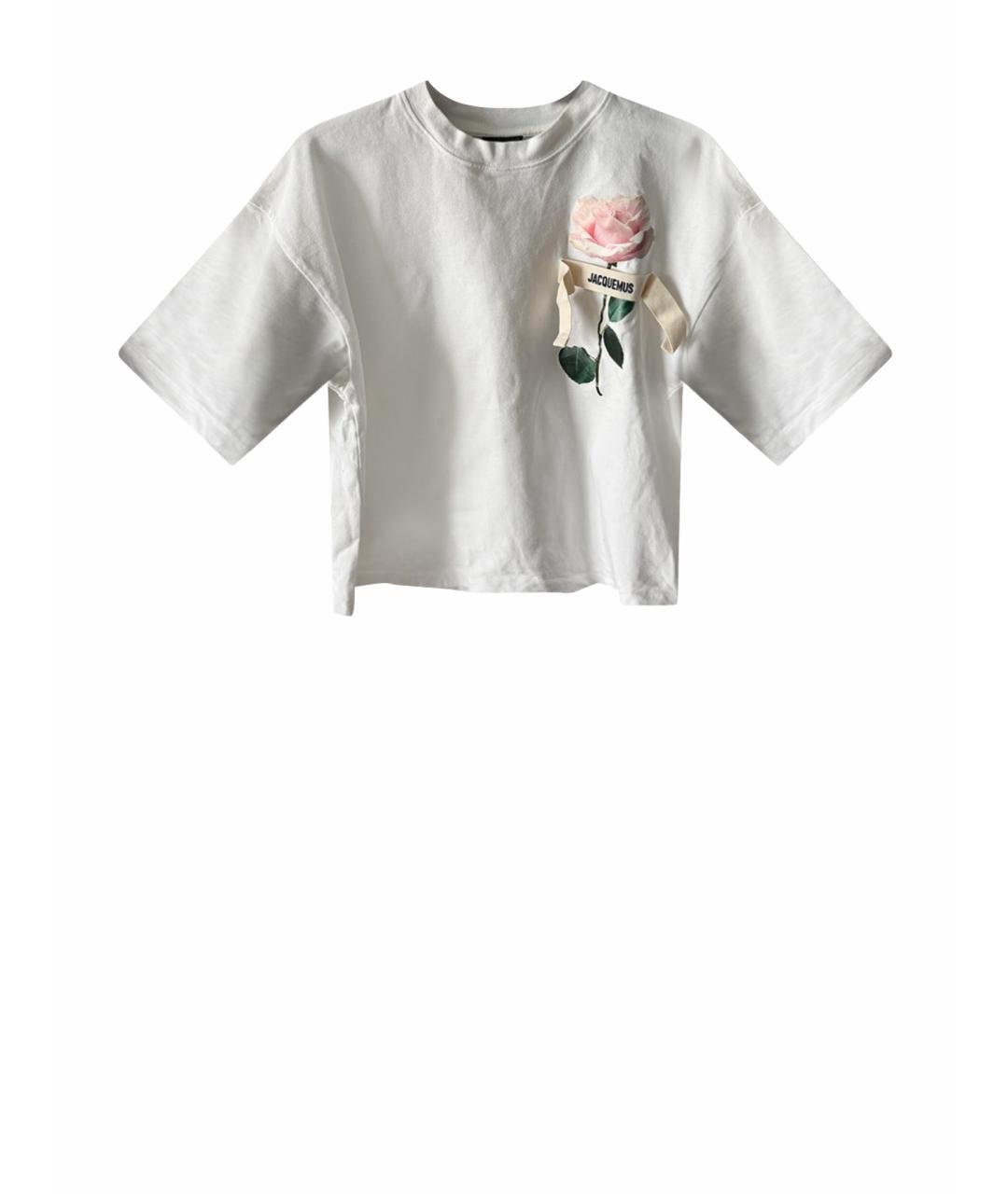 JACQUEMUS Белая хлопковая футболка, фото 1
