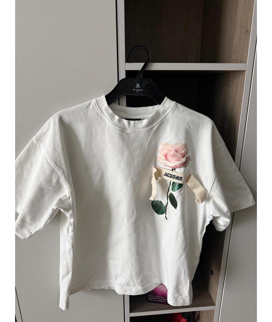 JACQUEMUS Белая хлопковая футболка, фото 5