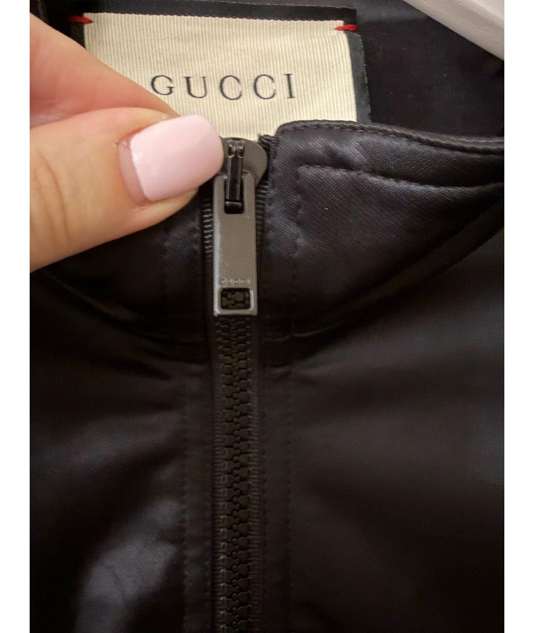 GUCCI Черная полиэстеровая куртка, фото 4