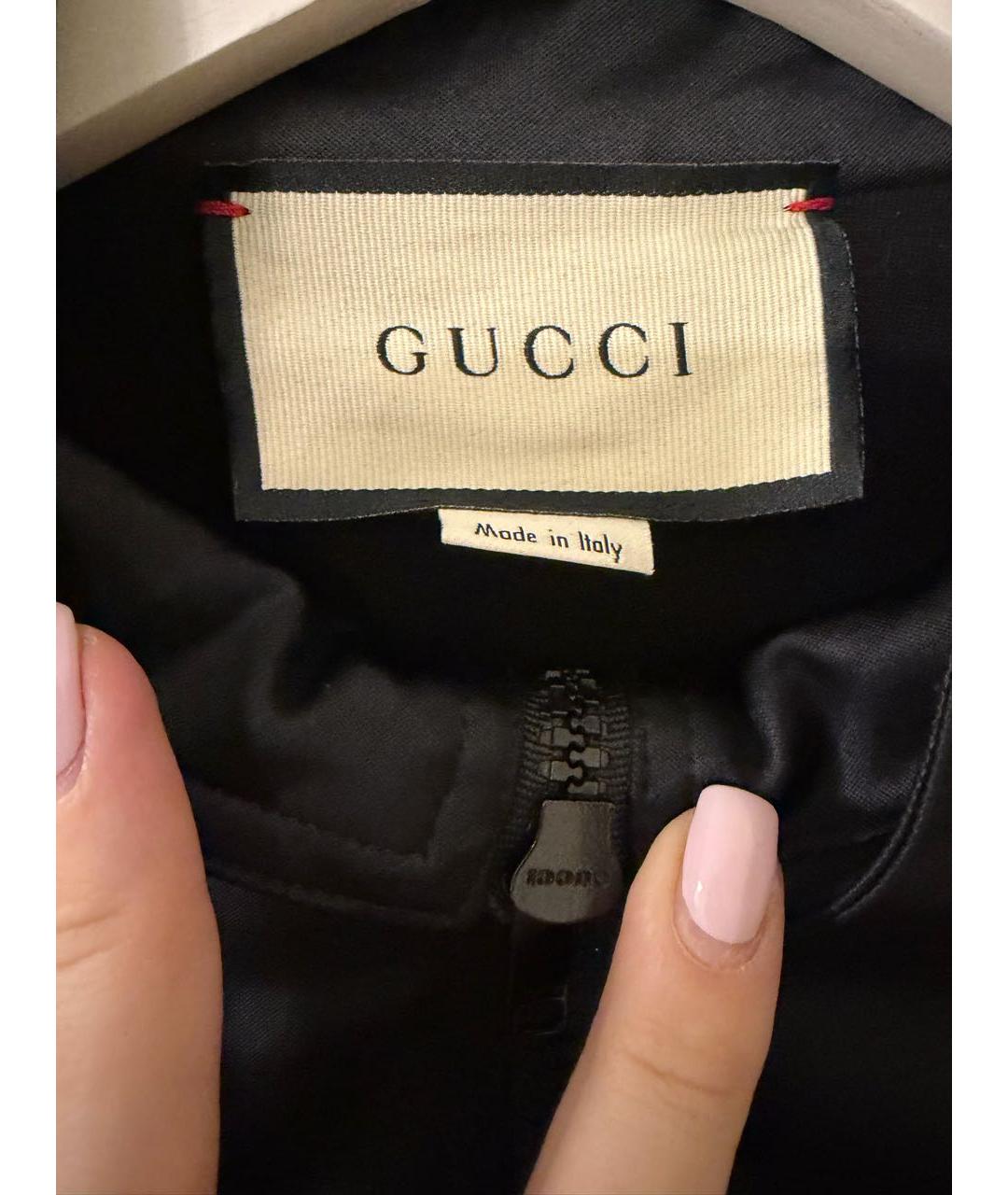 GUCCI Черная полиэстеровая куртка, фото 3