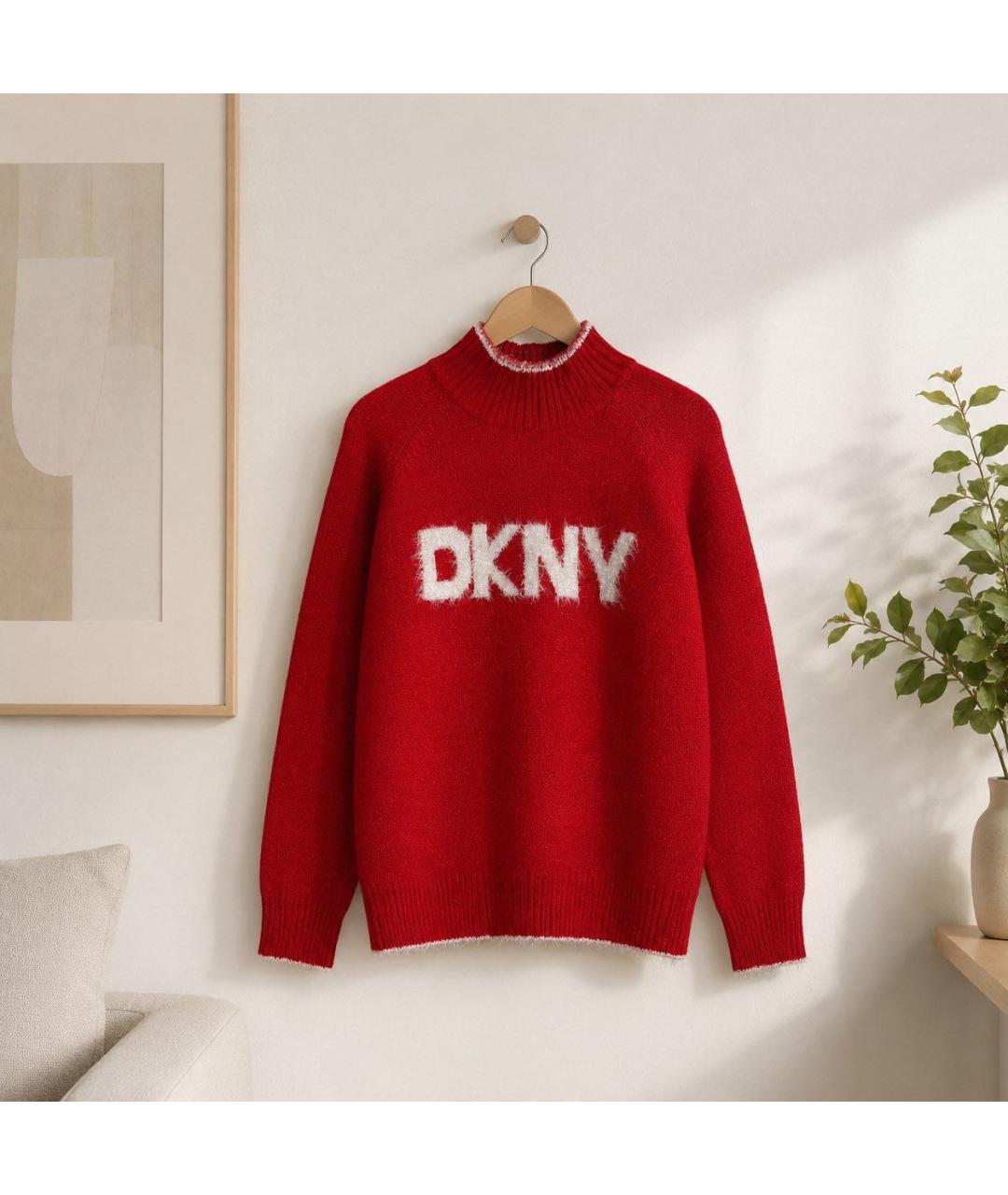 DKNY Красный хлопковый джемпер / свитер, фото 6
