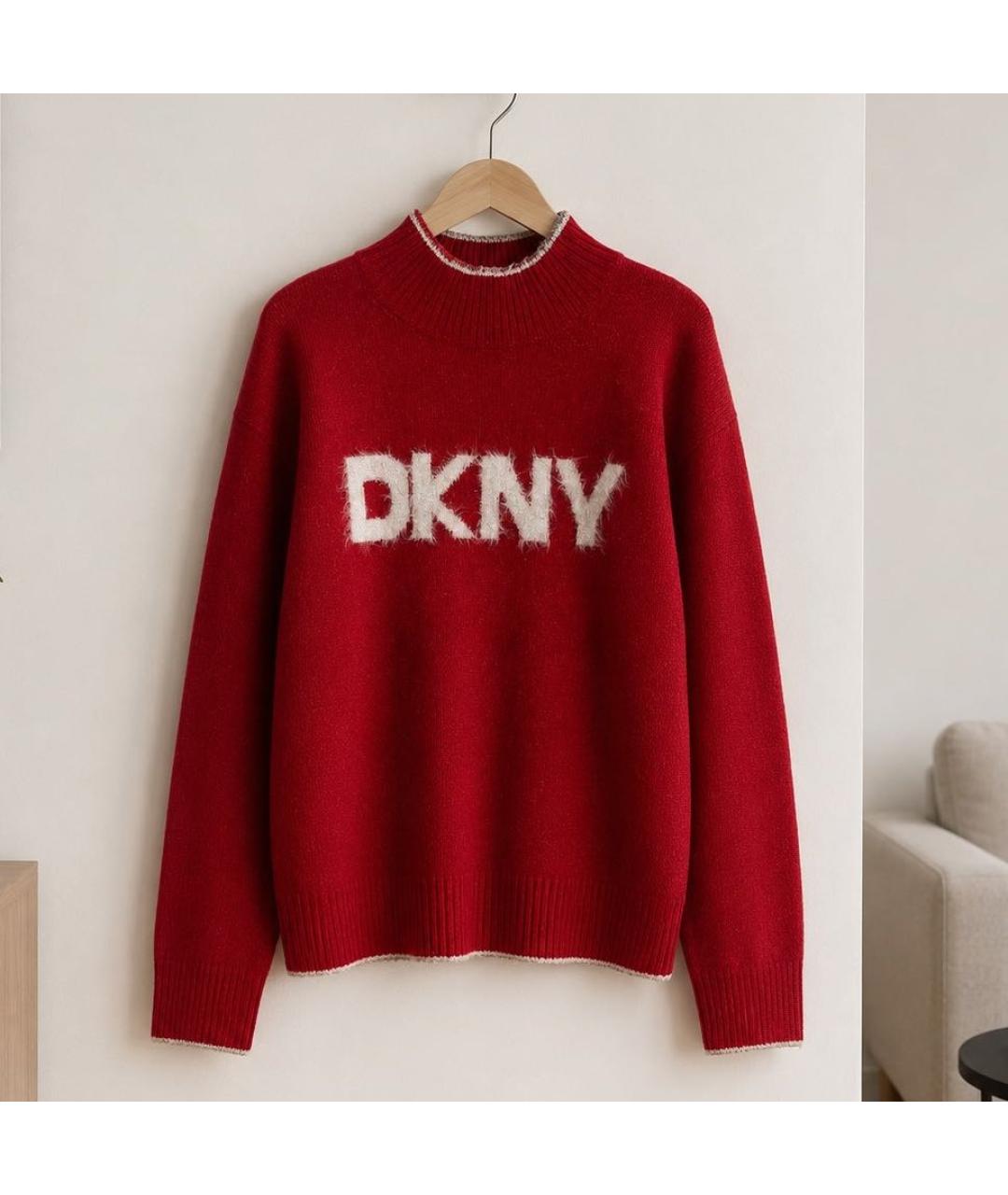 DKNY Красный хлопковый джемпер / свитер, фото 7