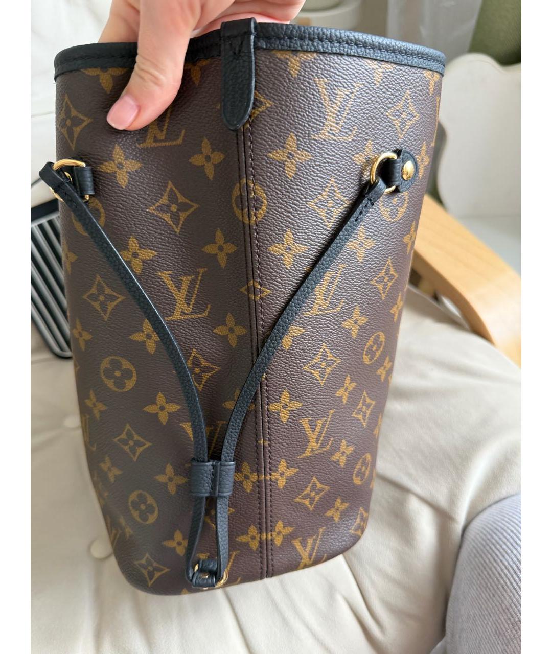 LOUIS VUITTON Коричневая кожаная сумка тоут, фото 6
