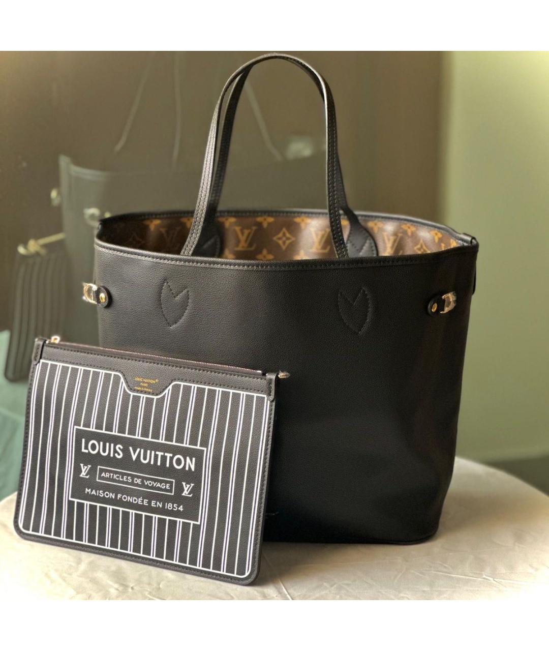 LOUIS VUITTON Коричневая кожаная сумка тоут, фото 5