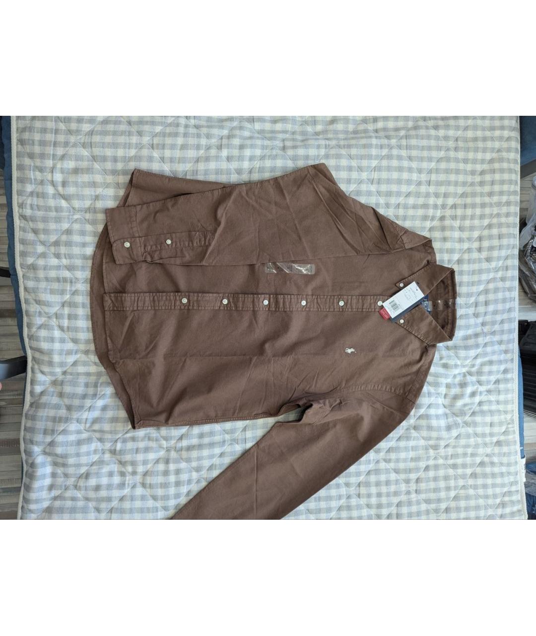 POLO RALPH LAUREN Коричневая хлопковая кэжуал рубашка, фото 2