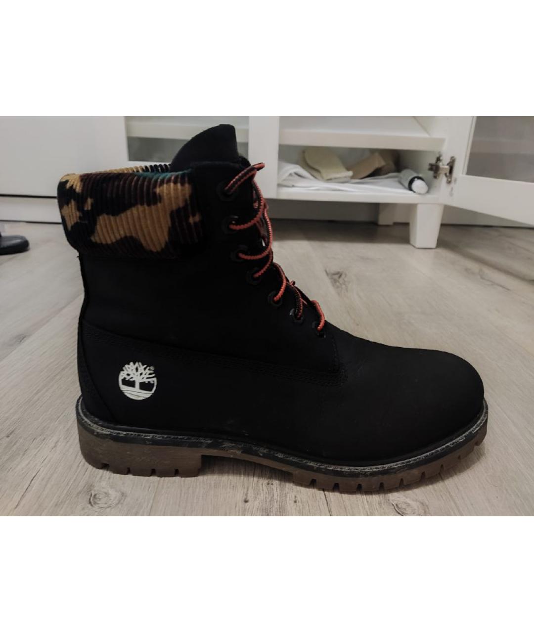 TIMBERLAND Черные нубуковые высокие ботинки, фото 5