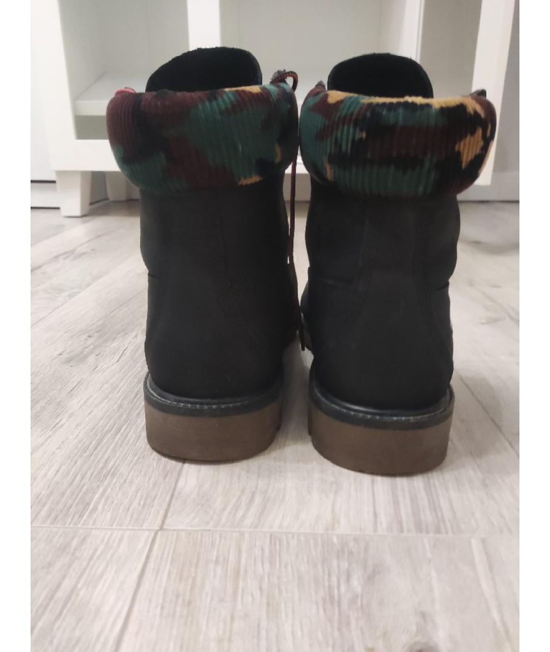TIMBERLAND Черные нубуковые высокие ботинки, фото 4
