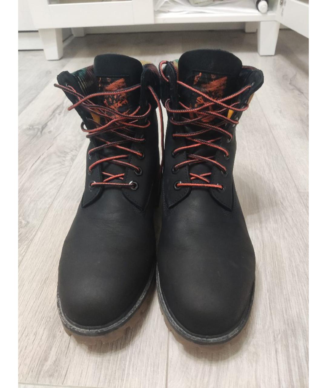 TIMBERLAND Черные нубуковые высокие ботинки, фото 2