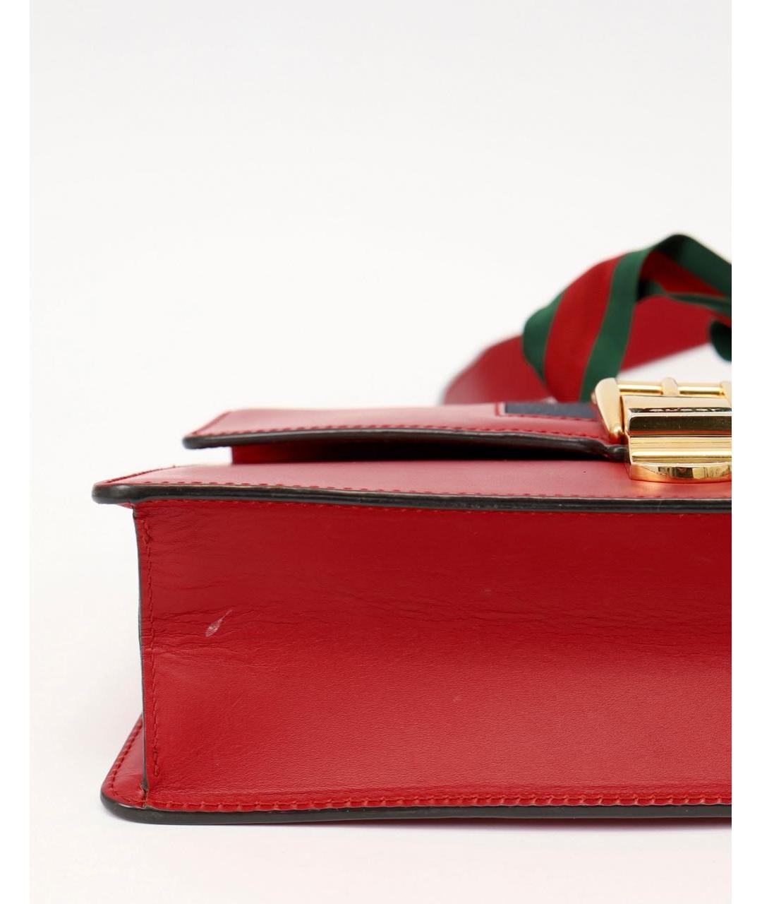 GUCCI Бордовая кожаная сумка через плечо, фото 7